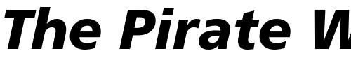 Font : Frutiger-LT-76-Black-Italic Custom Text : The Pirate Way Test your own text here Click to download or to view this font on a tshirt that can be custom printed in Bali