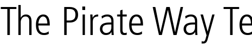 Font : Frutiger47-CondensedLight Custom Text : The Pirate Way Test your own text here Click to download or to view this font on a tshirt that can be custom printed in Bali