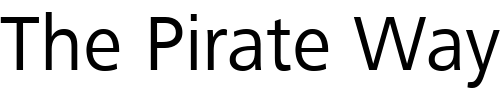 Font : FrutigerNext-LT-Regular Custom Text : The Pirate Way Test your own text here Click to download or to view this font on a tshirt that can be custom printed in Bali