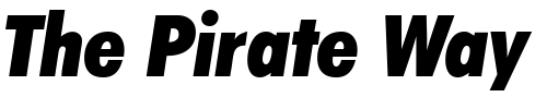 Font : FunctionCondTwoExtrabold-RegularItalic Custom Text : The Pirate Way Test your own text here Click to download or to view this font on a tshirt that can be custom printed in Bali