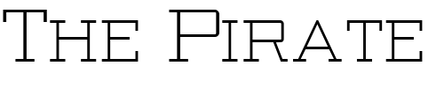 Font : GE-Acorn-Block-Caps Custom Text : The Pirate Way Test your own text here Click to download or to view this font on a tshirt that can be custom printed in Bali