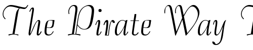 Font : GE-Coterie-Script-Normal Custom Text : The Pirate Way Test your own text here Click to download or to view this font on a tshirt that can be custom printed in Bali