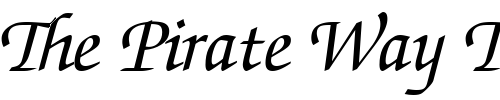 Font : GE-Zebra-Script-Normal Custom Text : The Pirate Way Test your own text here Click to download or to view this font on a tshirt that can be custom printed in Bali