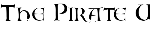 Font : GaboniSCapsSSK Custom Text : The Pirate Way Test your own text here Click to download or to view this font on a tshirt that can be custom printed in Bali