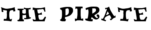 Font : Gadzoox-Bold Custom Text : The Pirate Way Test your own text here Click to download or to view this font on a tshirt that can be custom printed in Bali