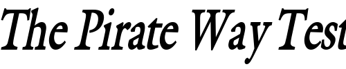 Font : Galant-Condensed-BoldItalic Custom Text : The Pirate Way Test your own text here Click to download or to view this font on a tshirt that can be custom printed in Bali