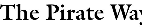 Font : Galliard-EF-Bold Custom Text : The Pirate Way Test your own text here Click to download or to view this font on a tshirt that can be custom printed in Bali