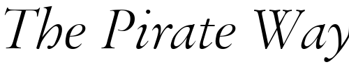 Font : Garamand-Classic-Light-Italic Custom Text : The Pirate Way Test your own text here Click to download or to view this font on a tshirt that can be custom printed in Bali