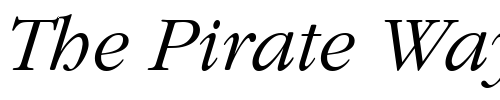 Font : Garamond-Light-SSi-Light-Italic Custom Text : The Pirate Way Test your own text here Click to download or to view this font on a tshirt that can be custom printed in Bali