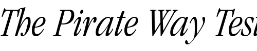 Font : Garamond-LightCondensedItalic Custom Text : The Pirate Way Test your own text here Click to download or to view this font on a tshirt that can be custom printed in Bali