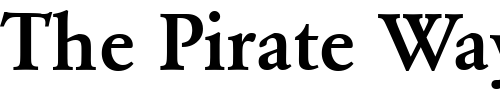Font : GaramondBE-Medium Custom Text : The Pirate Way Test your own text here Click to download or to view this font on a tshirt that can be custom printed in Bali