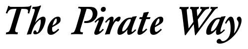 Font : GaramondBE-Medium-Italic Custom Text : The Pirate Way Test your own text here Click to download or to view this font on a tshirt that can be custom printed in Bali