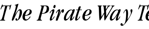 Font : GaramondCondSSK-Italic Custom Text : The Pirate Way Test your own text here Click to download or to view this font on a tshirt that can be custom printed in Bali