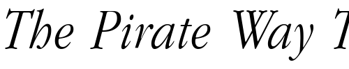Font : GaramondFLFCond-Italic Custom Text : The Pirate Way Test your own text here Click to download or to view this font on a tshirt that can be custom printed in Bali