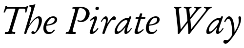 Font : GaramondItalic Custom Text : The Pirate Way Test your own text here Click to download or to view this font on a tshirt that can be custom printed in Bali