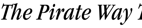 Font : GaramondItcTEECon-Italic Custom Text : The Pirate Way Test your own text here Click to download or to view this font on a tshirt that can be custom printed in Bali