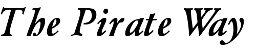 Font : GaramondLightSSK-BoldItalic Custom Text : The Pirate Way Test your own text here Click to download or to view this font on a tshirt that can be custom printed in Bali