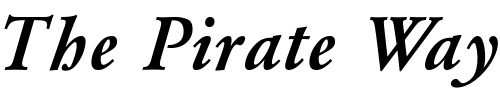 Font : GaramondMedium-Normal-Italic Custom Text : The Pirate Way Test your own text here Click to download or to view this font on a tshirt that can be custom printed in Bali