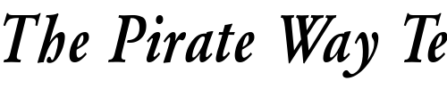Font : GaramondMediumCnd-Normal-Italic Custom Text : The Pirate Way Test your own text here Click to download or to view this font on a tshirt that can be custom printed in Bali