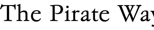 Font : GaramondNo4CyrTCYLig Custom Text : The Pirate Way Test your own text here Click to download or to view this font on a tshirt that can be custom printed in Bali