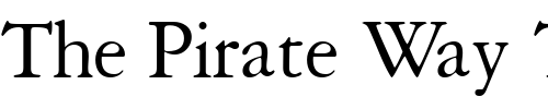 Font : GaramondRepriseSSK Custom Text : The Pirate Way Test your own text here Click to download or to view this font on a tshirt that can be custom printed in Bali