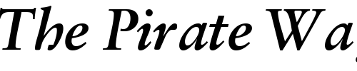 Font : GaramondRetrospectiveOSSSK-Bold-Italic Custom Text : The Pirate Way Test your own text here Click to download or to view this font on a tshirt that can be custom printed in Bali