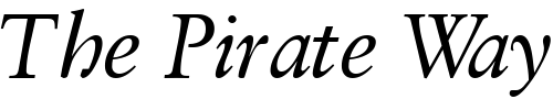 Font : GaramondRetrospectiveOSSSK-Italic Custom Text : The Pirate Way Test your own text here Click to download or to view this font on a tshirt that can be custom printed in Bali