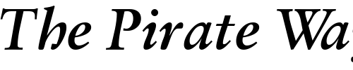 Font : GaramondRetrospectiveSSK-BoldItalic Custom Text : The Pirate Way Test your own text here Click to download or to view this font on a tshirt that can be custom printed in Bali