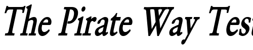 Font : Garrick-Thin-Bold-Italic Custom Text : The Pirate Way Test your own text here Click to download or to view this font on a tshirt that can be custom printed in Bali