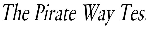 Font : Garrick-Thin-Italic Custom Text : The Pirate Way Test your own text here Click to download or to view this font on a tshirt that can be custom printed in Bali
