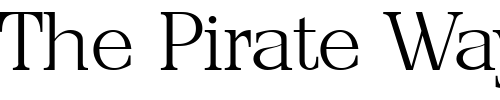 Font : GaryBecker-ExtraLight Custom Text : The Pirate Way Test your own text here Click to download or to view this font on a tshirt that can be custom printed in Bali