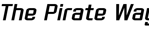 Font : Gasoline-Sans-BTN-BoldOblique Custom Text : The Pirate Way Test your own text here Click to download or to view this font on a tshirt that can be custom printed in Bali
