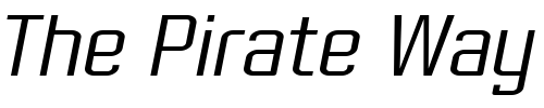 Font : Gasoline-Sans-BTN-Lt-Oblique Custom Text : The Pirate Way Test your own text here Click to download or to view this font on a tshirt that can be custom printed in Bali