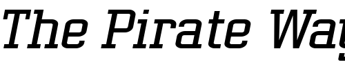 Font : Gasoline-Serif-BTN-Lt-Oblique Custom Text : The Pirate Way Test your own text here Click to download or to view this font on a tshirt that can be custom printed in Bali