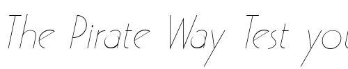Font : GatsbyFLF-Italic Custom Text : The Pirate Way Test your own text here Click to download or to view this font on a tshirt that can be custom printed in Bali