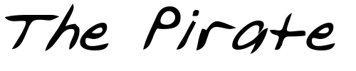 Font : GavinsHand-Bold-Italic Custom Text : The Pirate Way Test your own text here Click to download or to view this font on a tshirt that can be custom printed in Bali