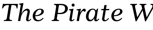 Font : Gazette-LT-Italic Custom Text : The Pirate Way Test your own text here Click to download or to view this font on a tshirt that can be custom printed in Bali