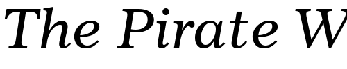 Font : GazetteLH-Italic Custom Text : The Pirate Way Test your own text here Click to download or to view this font on a tshirt that can be custom printed in Bali