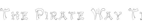 Font : GengisKahnOutline Custom Text : The Pirate Way Test your own text here Click to download or to view this font on a tshirt that can be custom printed in Bali