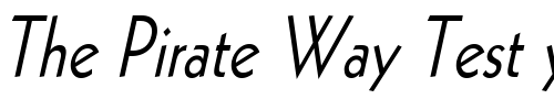 Font : Geo-112-Condensed-Italic Custom Text : The Pirate Way Test your own text here Click to download or to view this font on a tshirt that can be custom printed in Bali