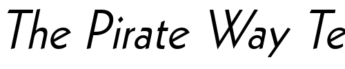 Font : Geo-112-Italic Custom Text : The Pirate Way Test your own text here Click to download or to view this font on a tshirt that can be custom printed in Bali