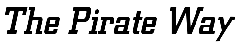 Font : Geo-957-Italic Custom Text : The Pirate Way Test your own text here Click to download or to view this font on a tshirt that can be custom printed in Bali