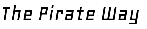 Font : Geo-Oblique Custom Text : The Pirate Way Test your own text here Click to download or to view this font on a tshirt that can be custom printed in Bali