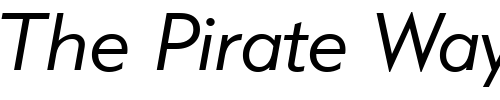 Font : Geometric-415-Lite-Italic-BT Custom Text : The Pirate Way Test your own text here Click to download or to view this font on a tshirt that can be custom printed in Bali