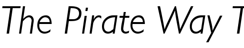 Font : GibsonLight-RegularItalic Custom Text : The Pirate Way Test your own text here Click to download or to view this font on a tshirt that can be custom printed in Bali