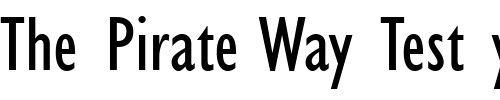 Font : Gill-Sans-MT-Condensed Custom Text : The Pirate Way Test your own text here Click to download or to view this font on a tshirt that can be custom printed in Bali