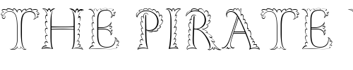 Font : GillFloriatedCapitalsMT Custom Text : The Pirate Way Test your own text here Click to download or to view this font on a tshirt that can be custom printed in Bali