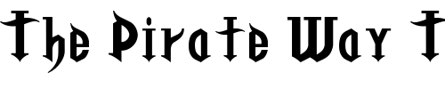 Font : Golgotha-Regular-E Custom Text : The Pirate Way Test your own text here Click to download or to view this font on a tshirt that can be custom printed in Bali