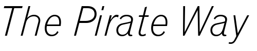 Font : Gothic-720-Light-Italic-BT Custom Text : The Pirate Way Test your own text here Click to download or to view this font on a tshirt that can be custom printed in Bali