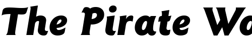 Font : Goudy-Sans-Black-Italic-BT Custom Text : The Pirate Way Test your own text here Click to download or to view this font on a tshirt that can be custom printed in Bali